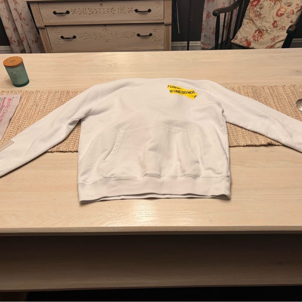 Off-White White Hoodie with Mint Label